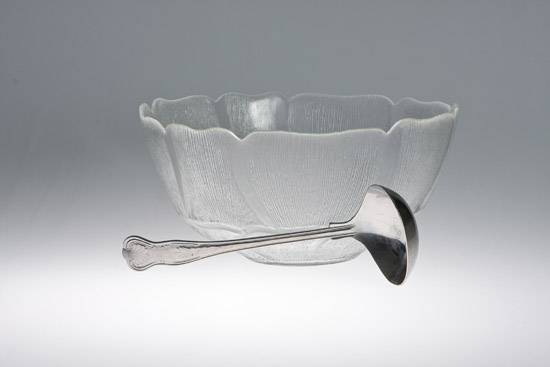 Glass Punch Salad Bowl 5 7litre 10 Pint Ladle Not